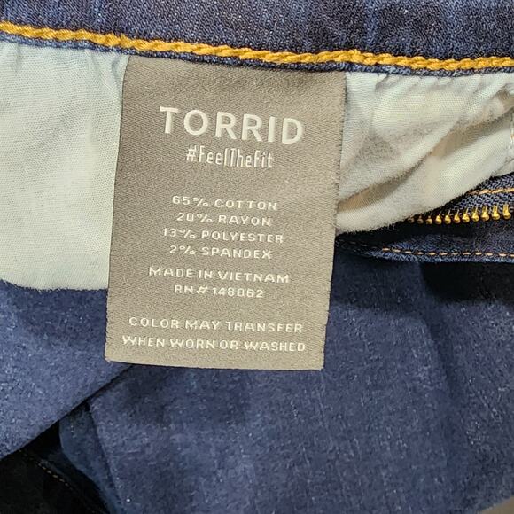 Torrid Jegging Jeans Super Soft Skinny High Rise Dark Wash Stretch Size 16 Short - Picture 3 of 8